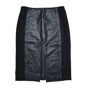 White House Black Market Leather Studded Pencil Skirt